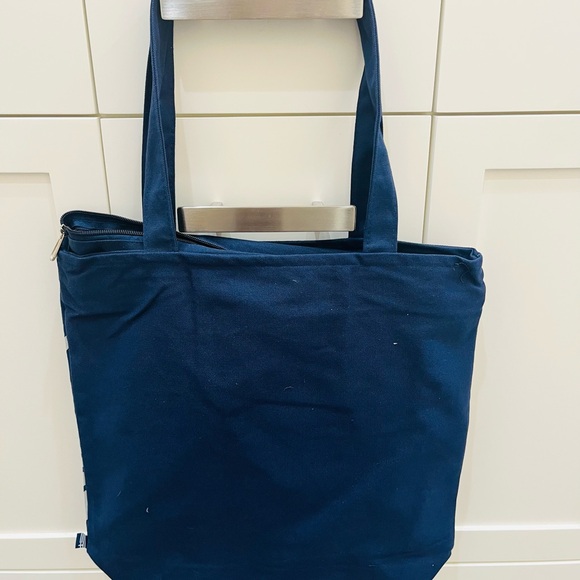 Greece Navy Blue Tote with Zipper - Picture 3 of 5
